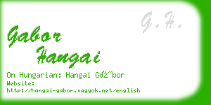 gabor hangai business card